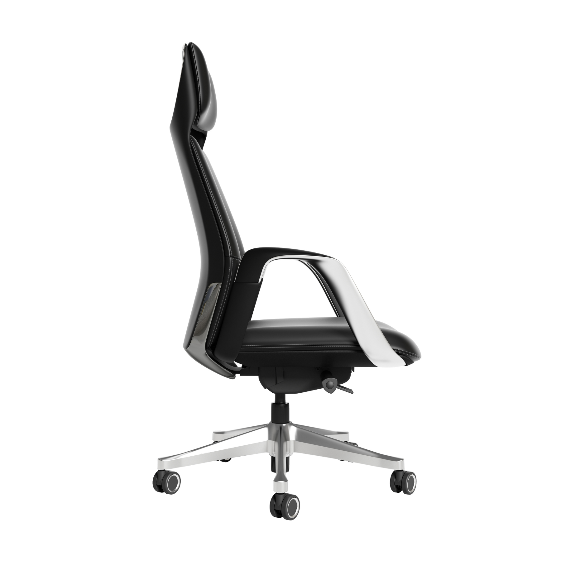 Silla Ejecutiva TH03 Vinipiel Negro y Base Cromada