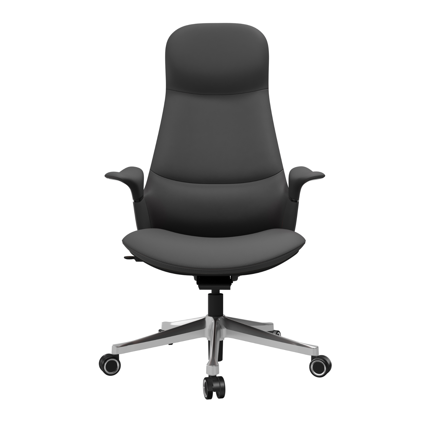 Silla Ejecutiva TH09 Vinipiel Negro y Base Cromada