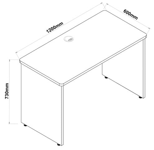 PULSE ESCRITORIO 1200 IRONSTONE / BEECH JAS