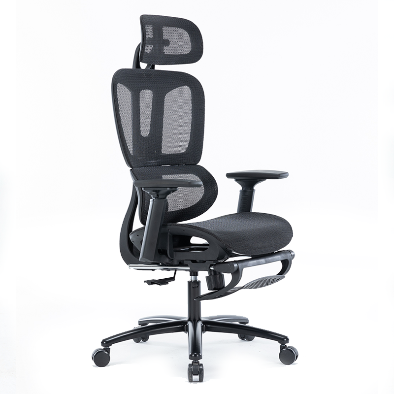 Silla Ejecutiva Nexus en Mesh Negro o Gris con Descansa Pies