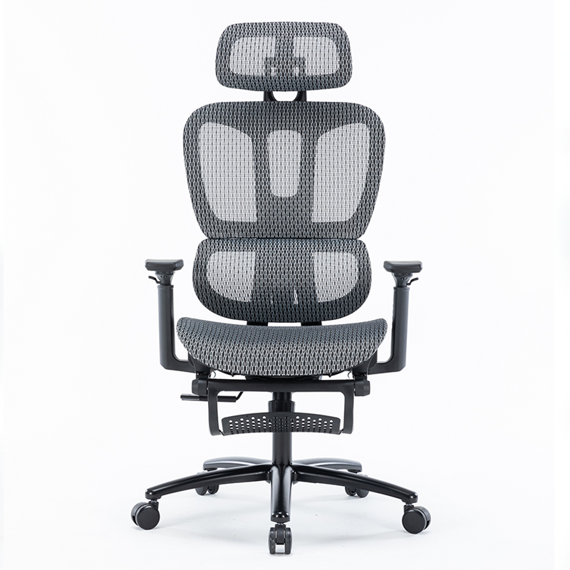 Silla Ejecutiva Nexus en Mesh Negro o Gris con Descansa Pies