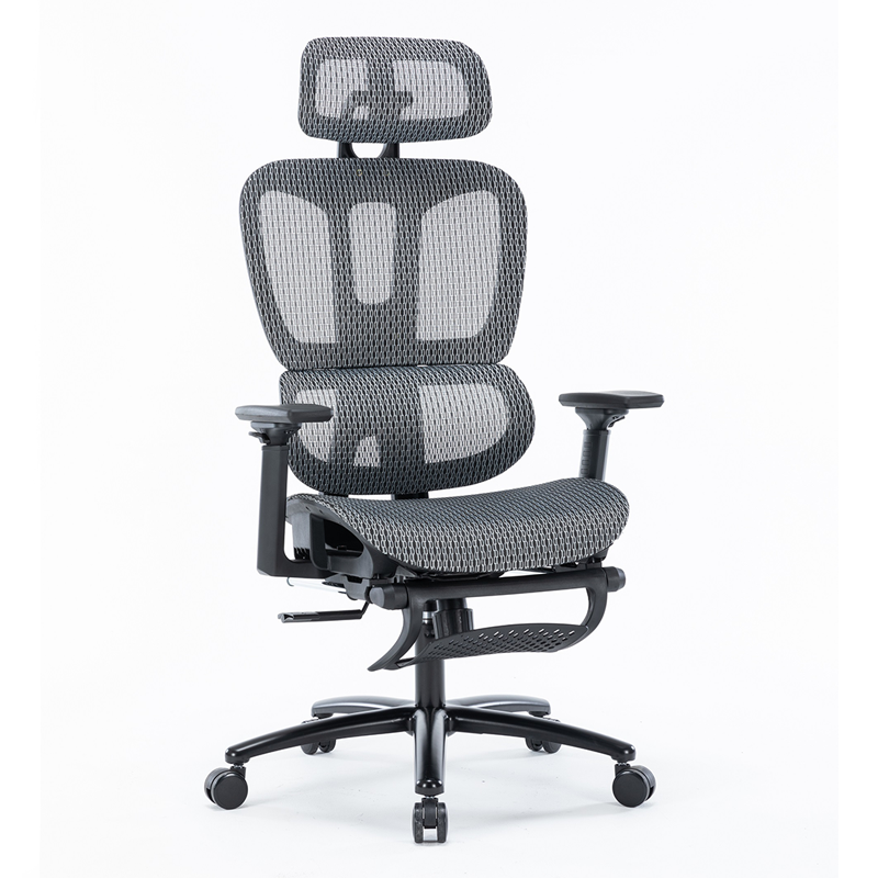 Silla Ejecutiva Nexus en Mesh Negro o Gris con Descansa Pies