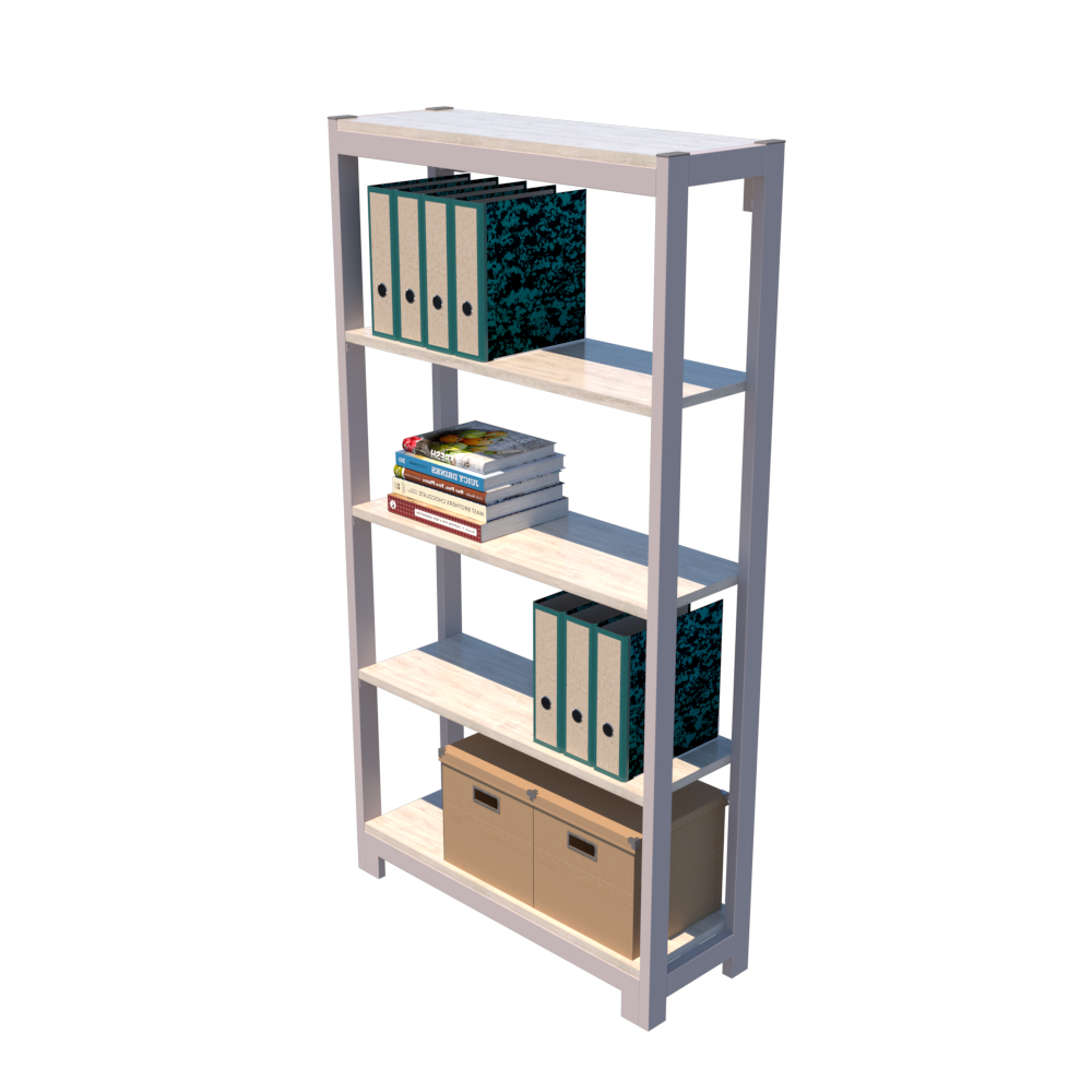 Librero Fortte con 4 Repisas 168 Línea Italia