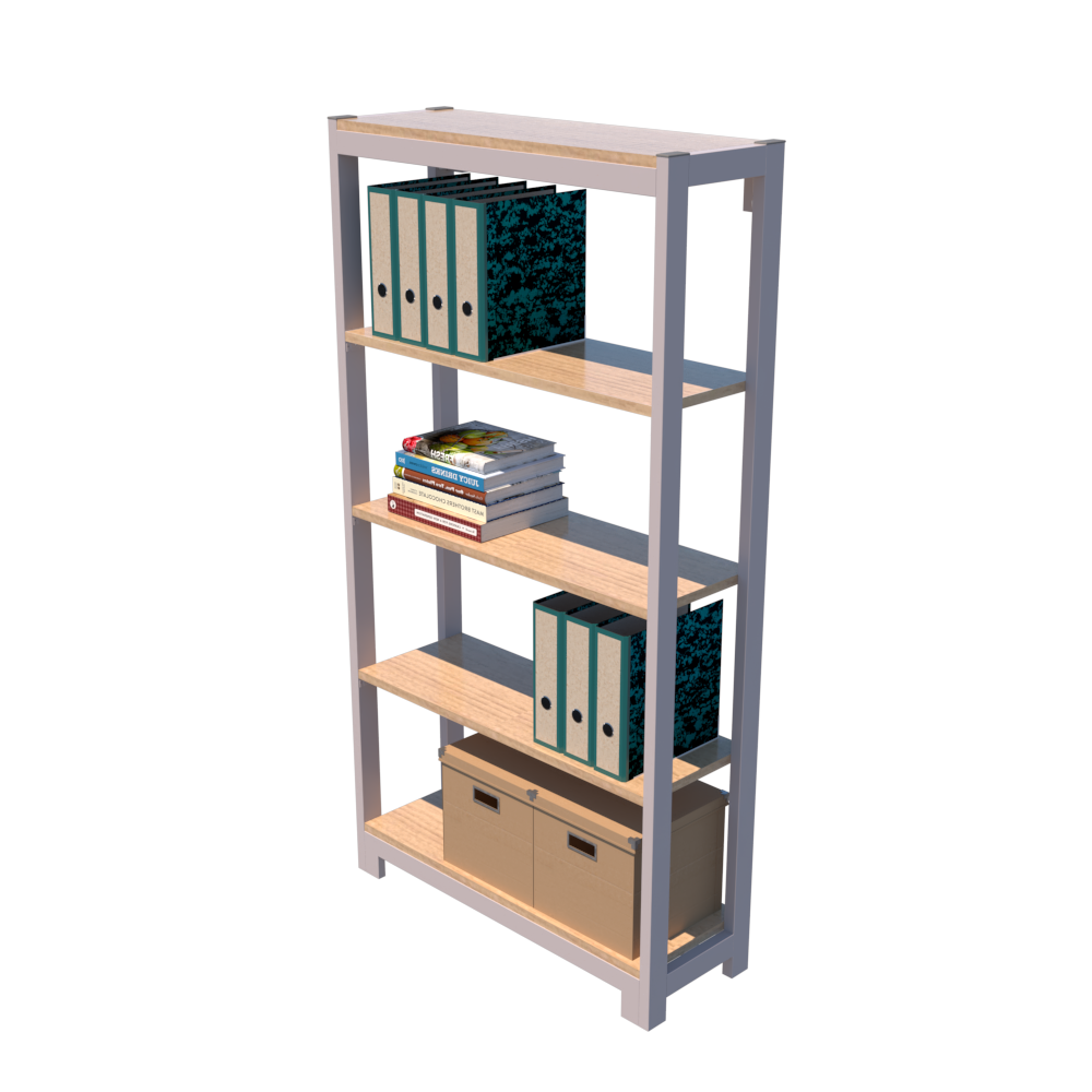 Librero Fortte con 4 Repisas 168 Línea Italia