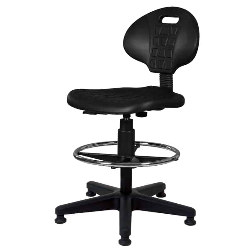 Silla Cajero Sin Brazos Industrial Aro Cromado con Regaton OFIK 288