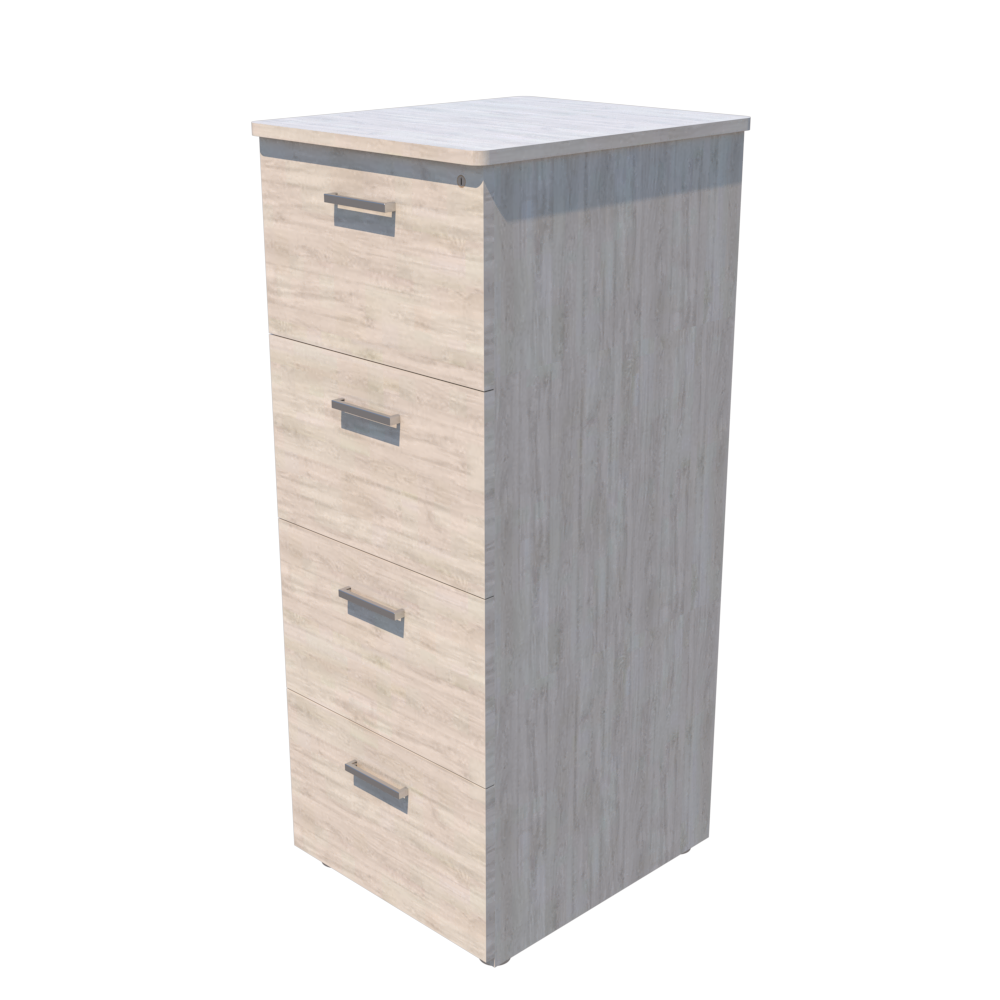 Archivero Vertical de 4 Gavetas Melamina 304 Línea Italia