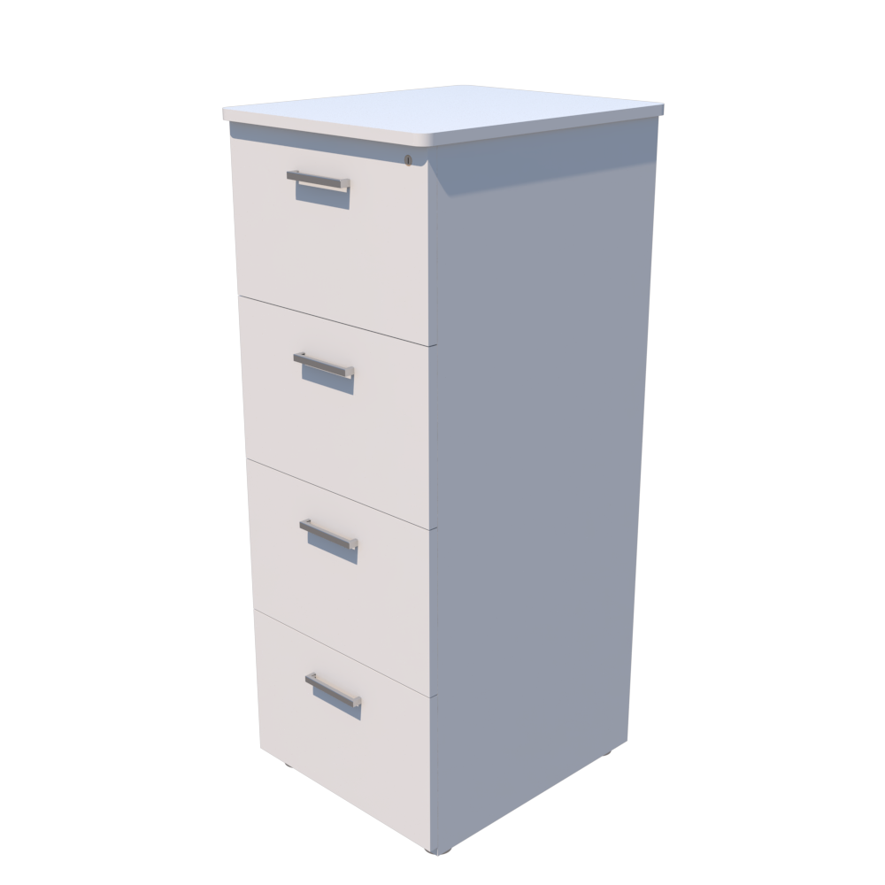 Archivero Vertical de 4 Gavetas Melamina 304 Línea Italia
