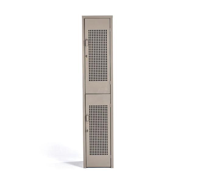 Locker metálico de 2 puertas perforado