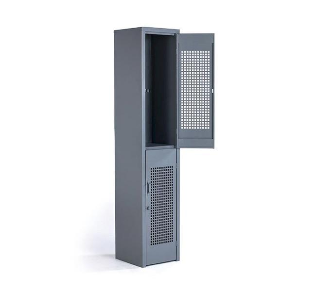 Locker metálico de 2 puertas perforado
