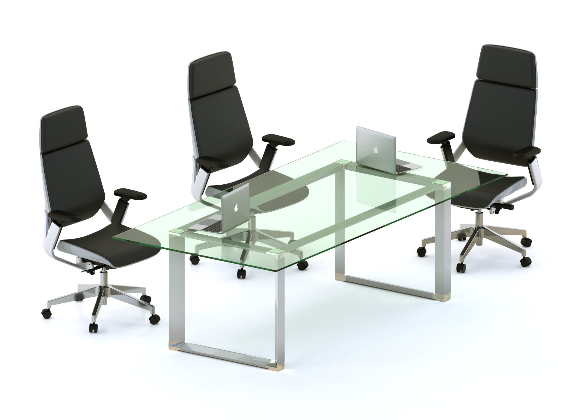Mesa de juntas con cubierta de vidrio