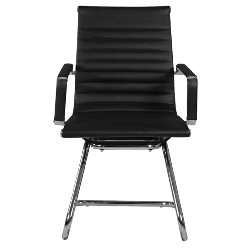 Silla de Visita Trineo Vista Vinipiel Negra 1001V OFIK 348