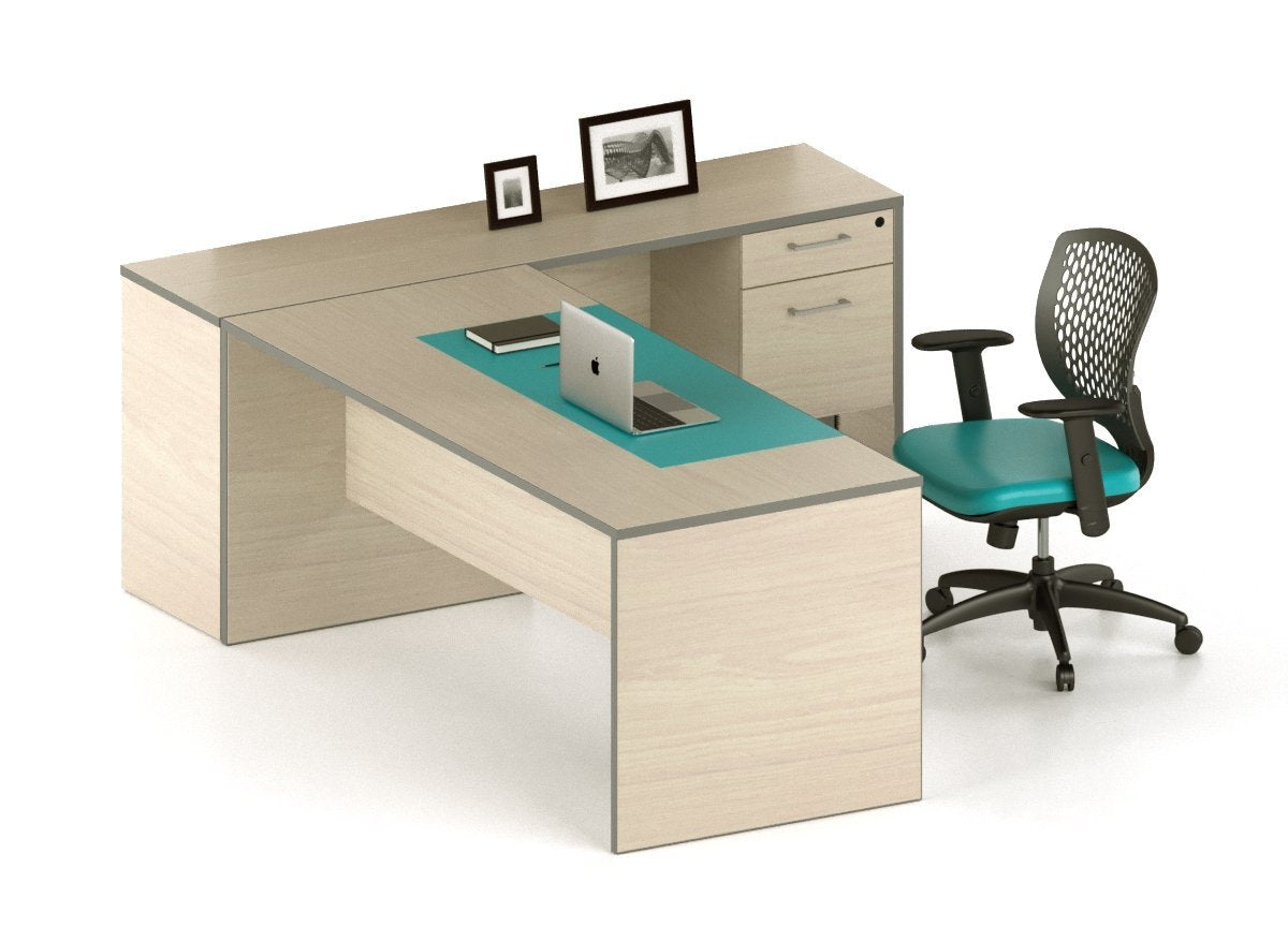 Escritorio con credenza lateral