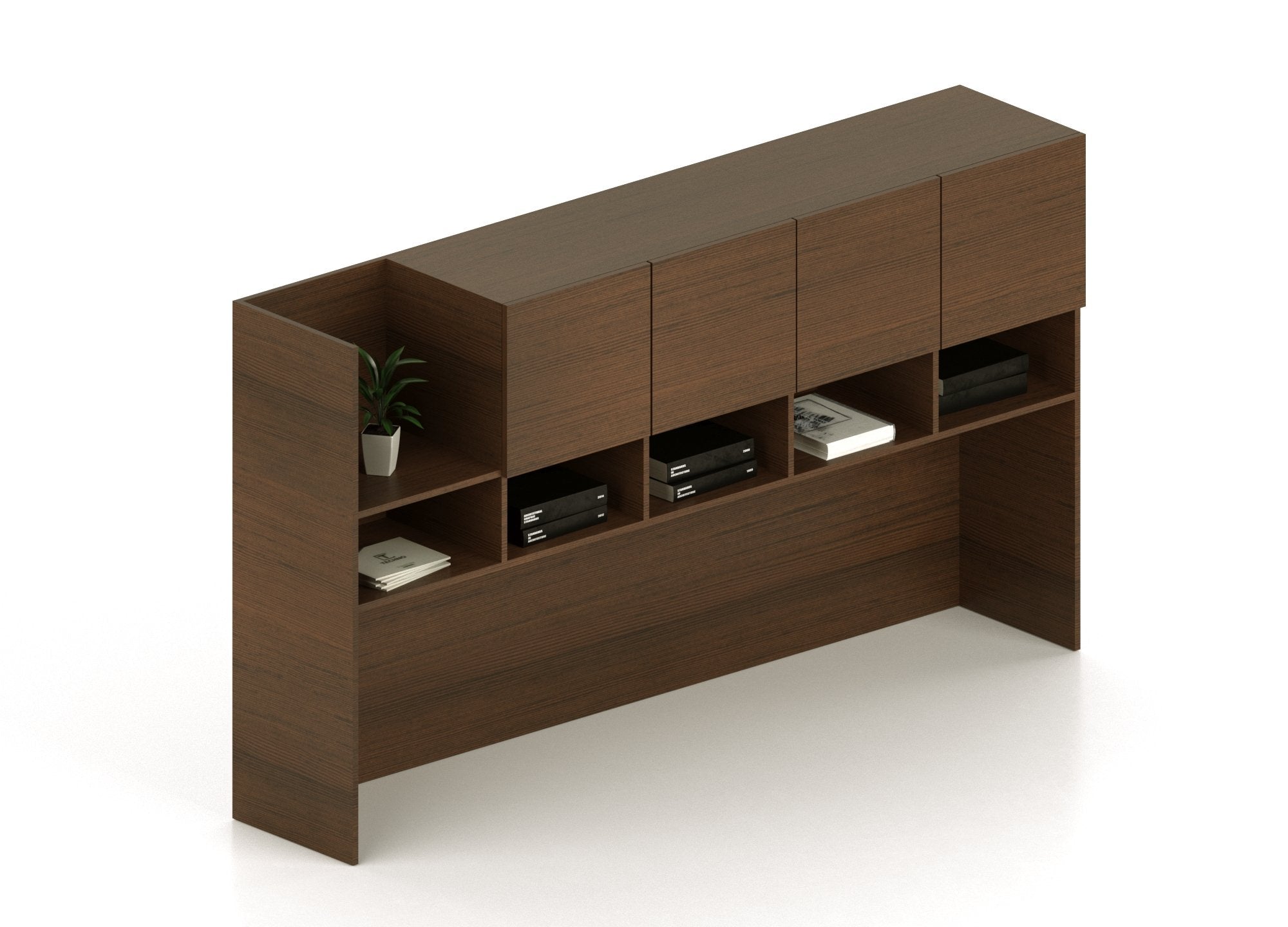 Librero sobre credenza