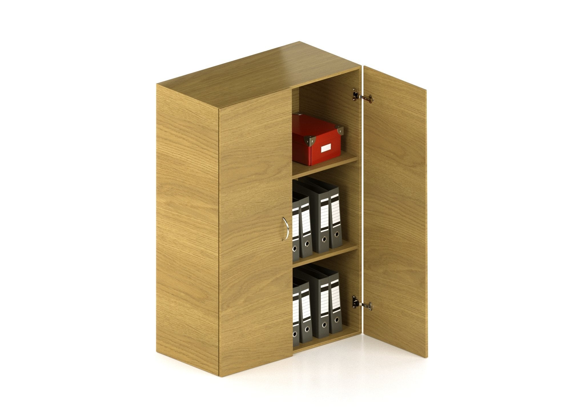 Librero de piso con puertas abatibles