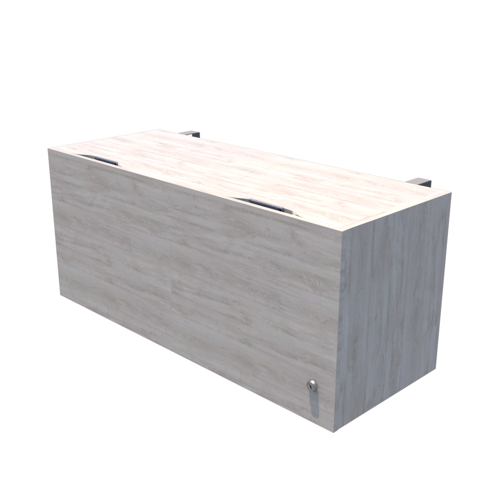 Librero Colgante con Cerradura Melamina 652 Línea Italia