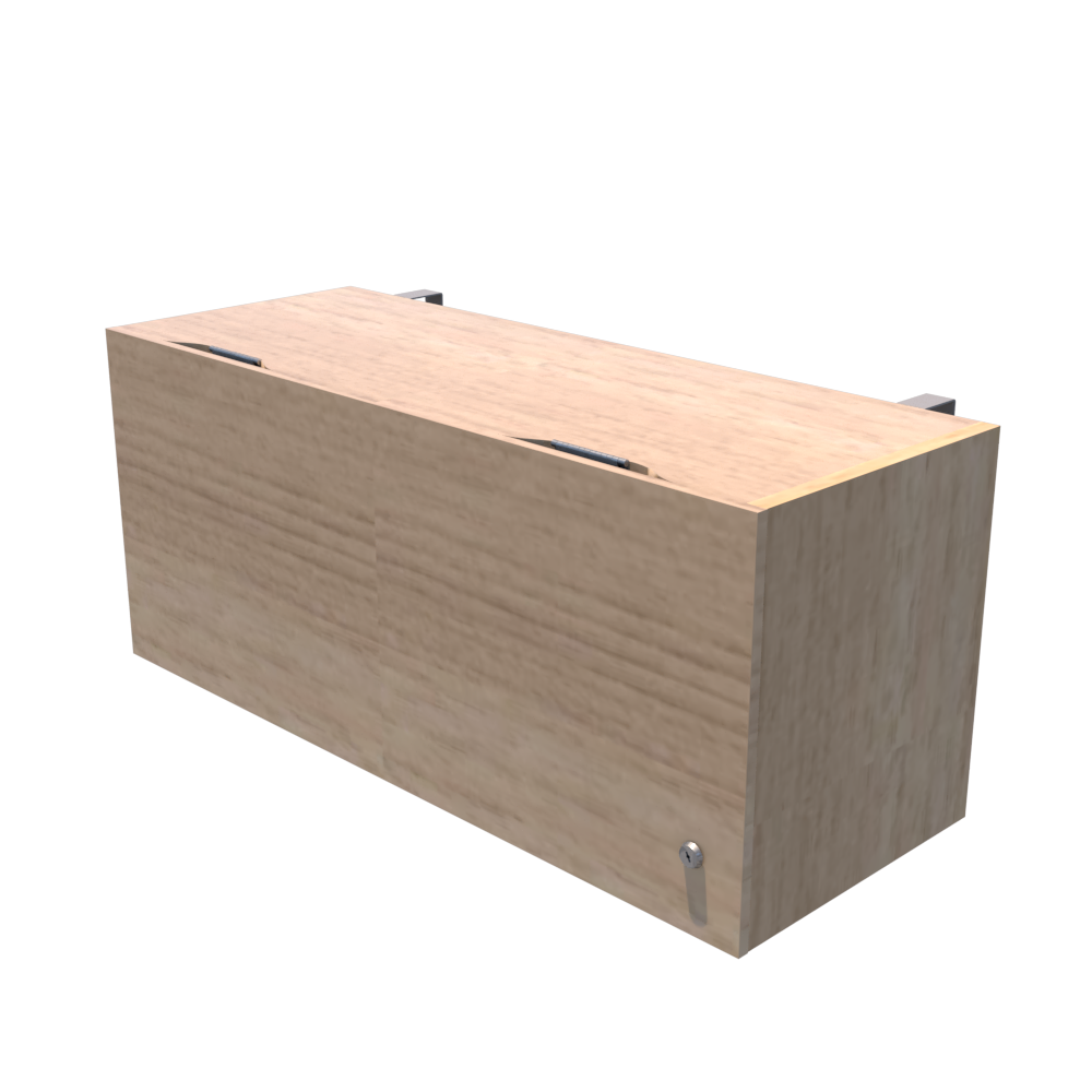 Librero Colgante con Cerradura Melamina 652 Línea Italia