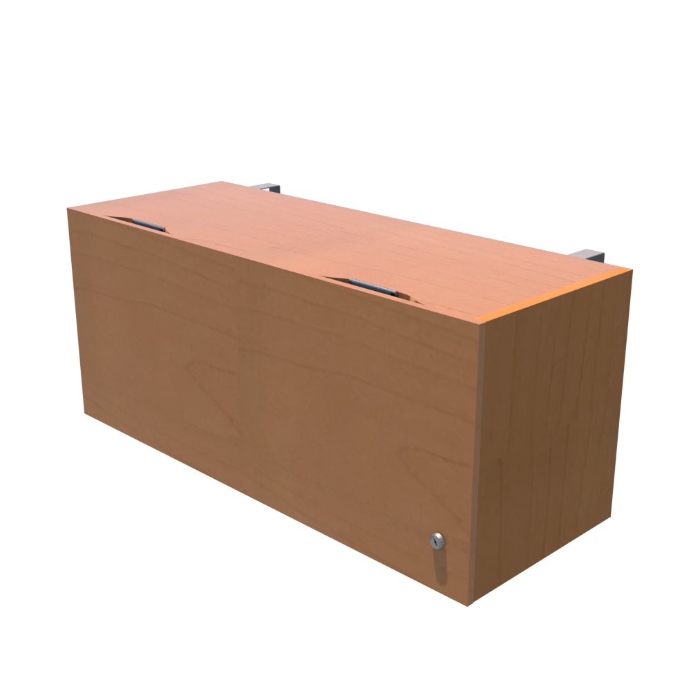 Librero Colgante con Cerradura Melamina 652 Línea Italia