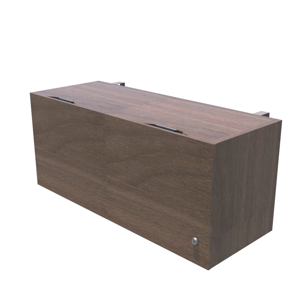 Librero Colgante con Cerradura Melamina 652 Línea Italia