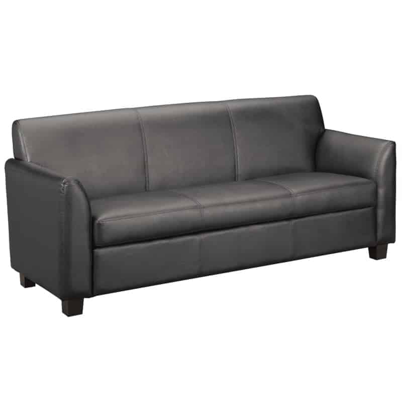 Sofá de 3 Plazas Piel Negra VL873ST11 OFIK 69