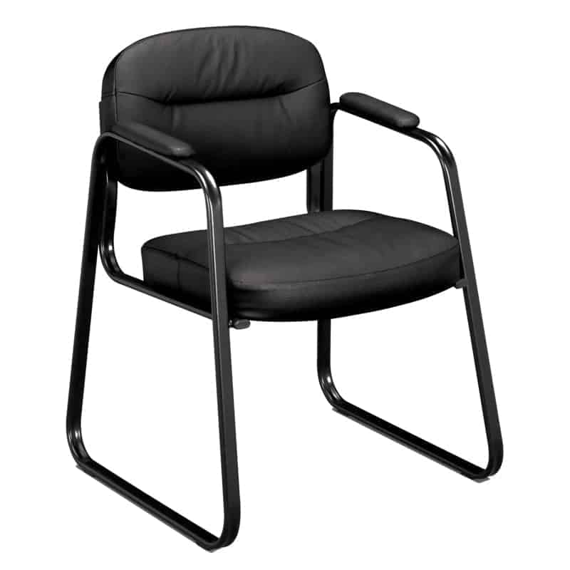 Silla de Visita Piel Negro VL653SB11 OFIK 73