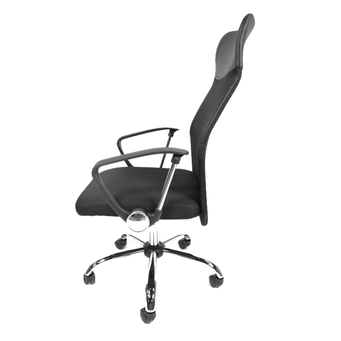 Silla Ejecutiva E103 Mesh y Tela Color Negro Base Cromada OFIK 917