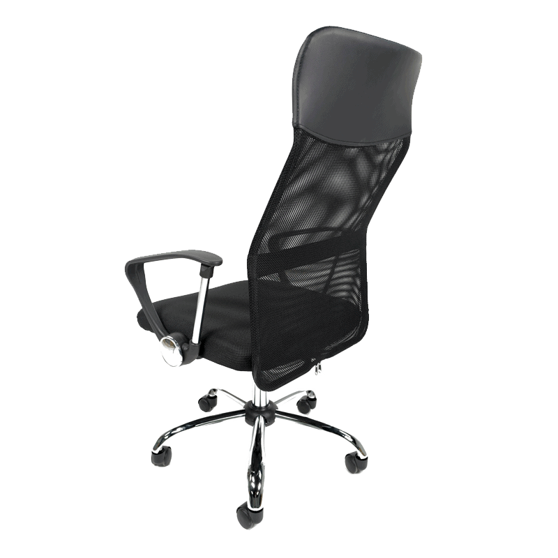 Silla Ejecutiva E103 Mesh y Tela Color Negro Base Cromada OFIK 917