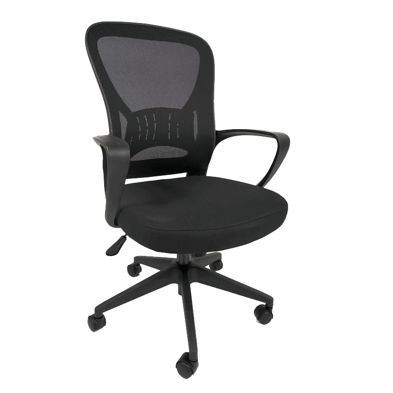 Silla Operativa E104 Mesh y Tela Color Negro OFIK 921