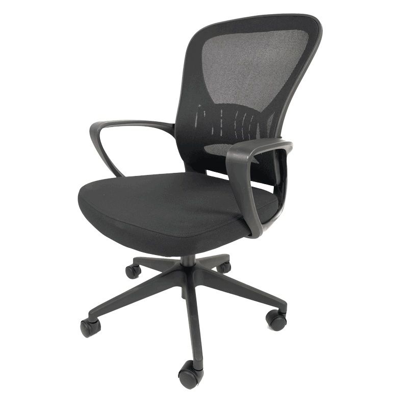 Silla Operativa E104 Mesh y Tela Color Negro OFIK 921