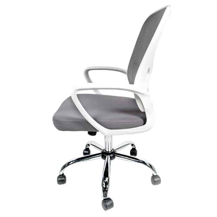 Silla Operativa E105 Mesh y Tela Color Gris Base Cromada 922