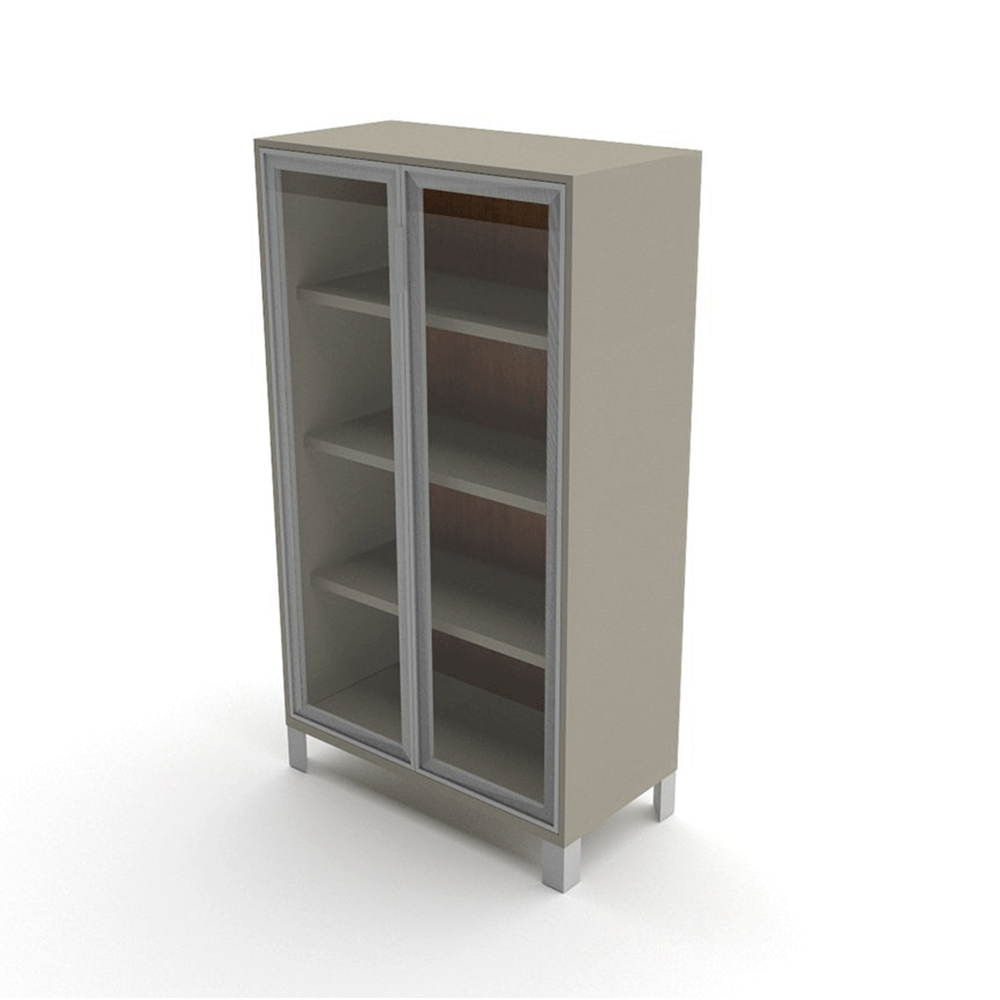 Librero Alto Altea con Puertas Abatibles en Cristal Versa