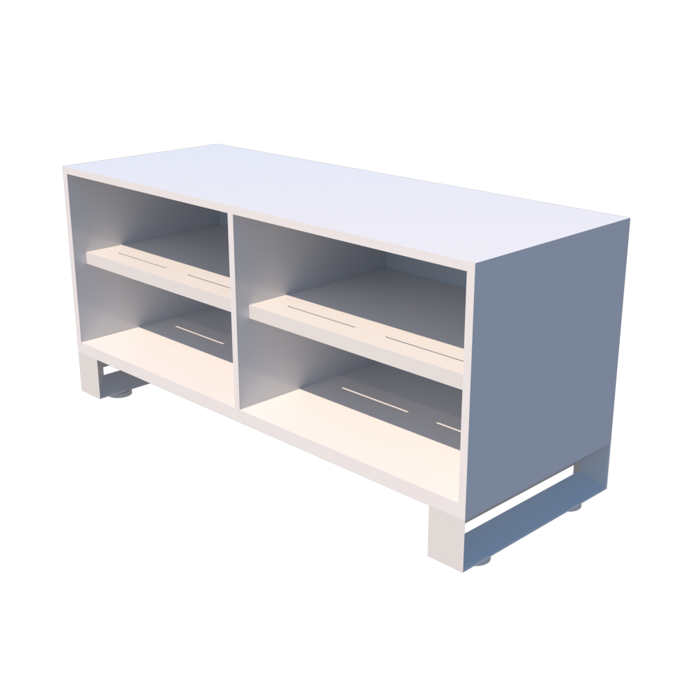 Credenza Baja Axio con Entrepaños Metálicos