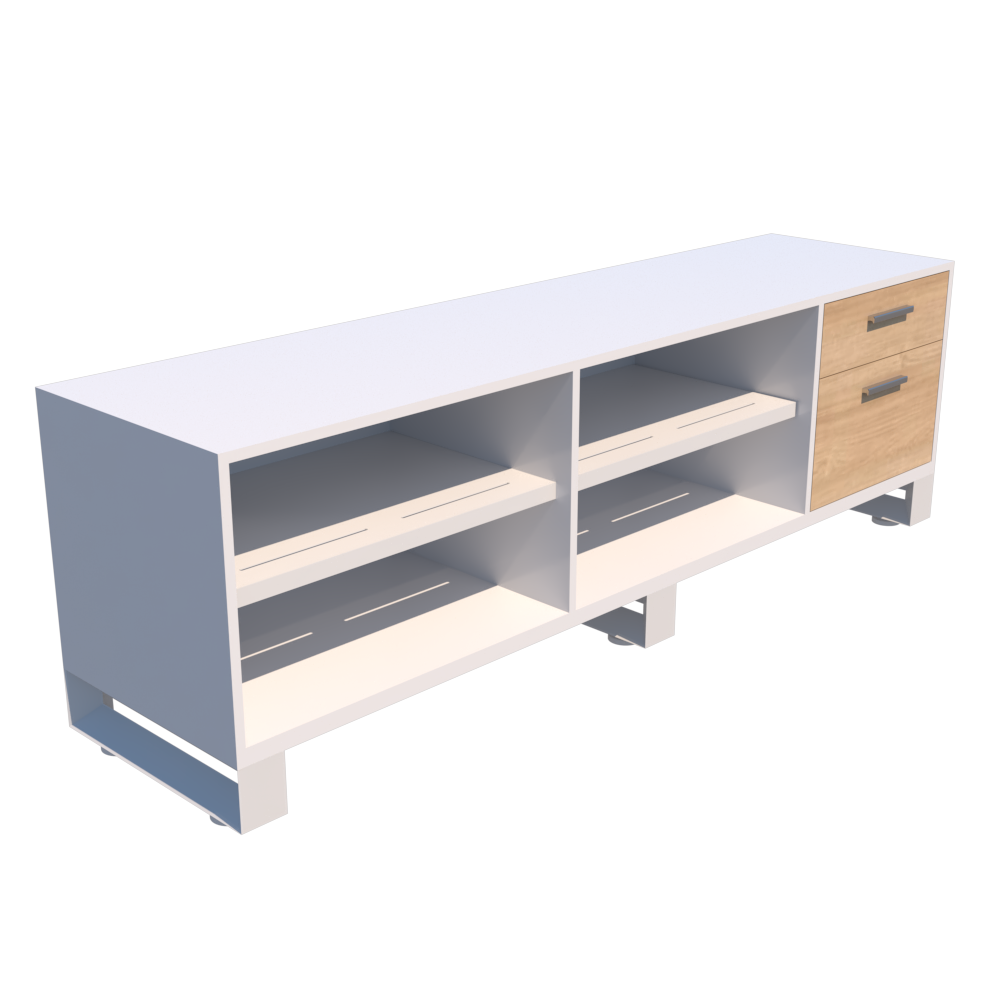 Credenza de Melamina Axio con Cajonera y Gaveta Versa