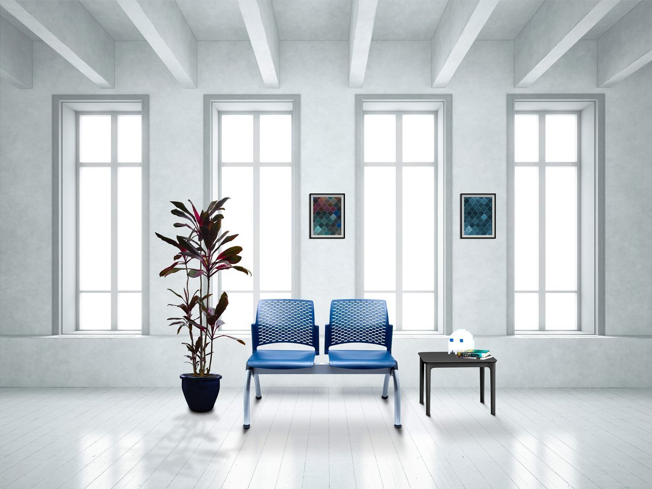 Banca de espera rewind de 2 plazas