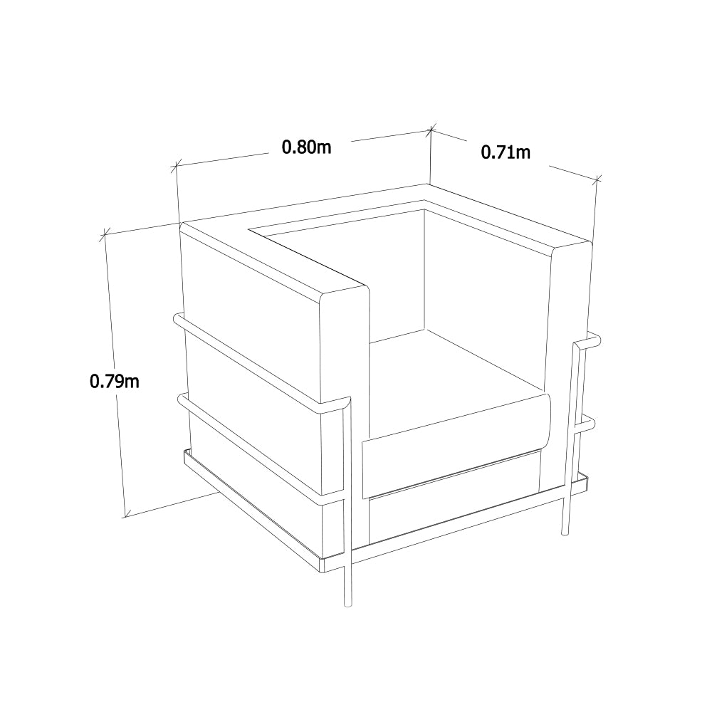 Sofá Cubic de 1 Plaza Techno