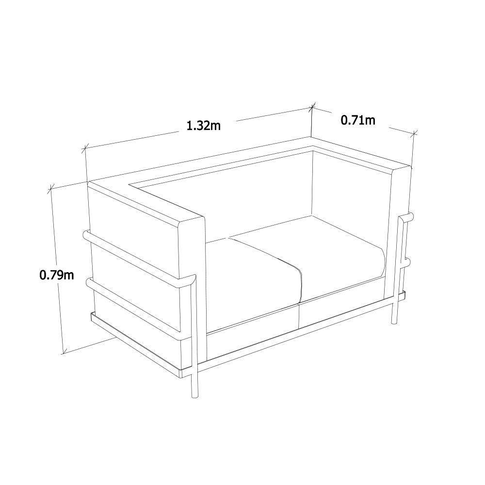 Sofá Cubic de 2 Plazas Techno