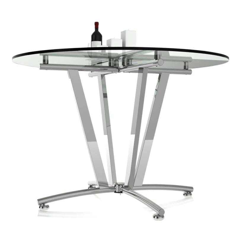 Mesa Redonda de Vidrio Nápoles 719GL Línea Italia