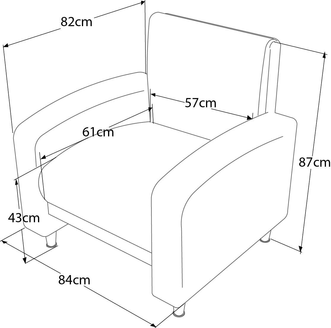 Sofá Profile de 1 Plaza Techno