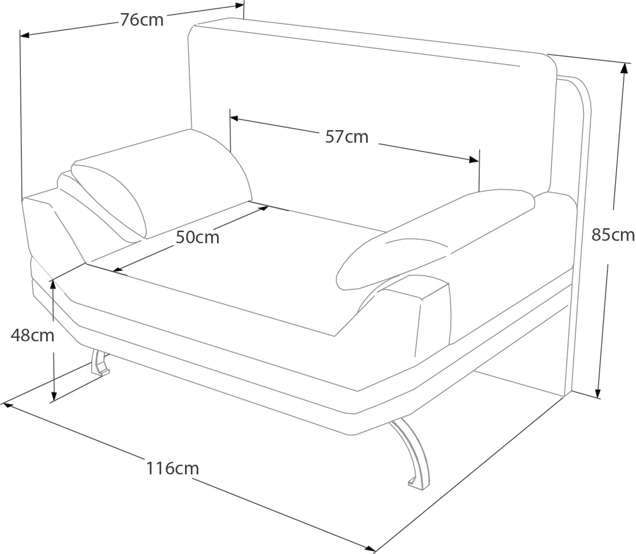 Sofá Sky de 1 plaza Techno