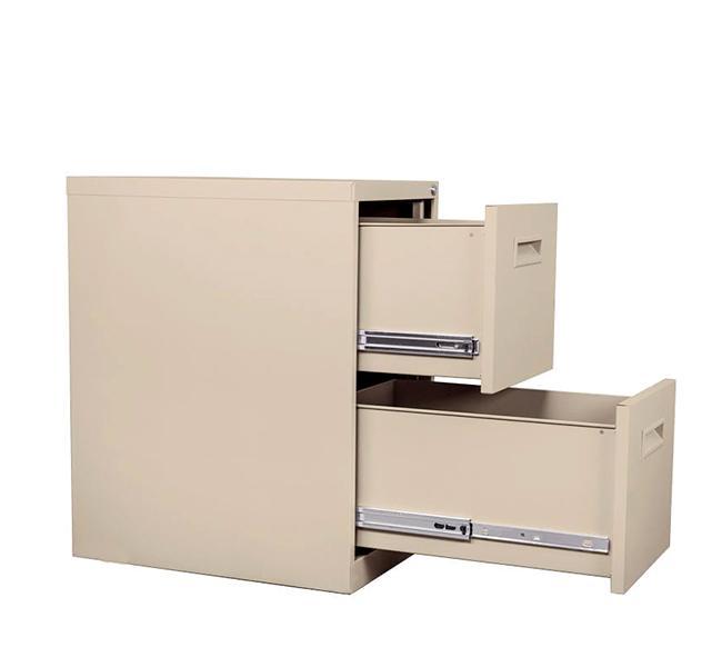 Archivero móvil metálico de 2 gavetas