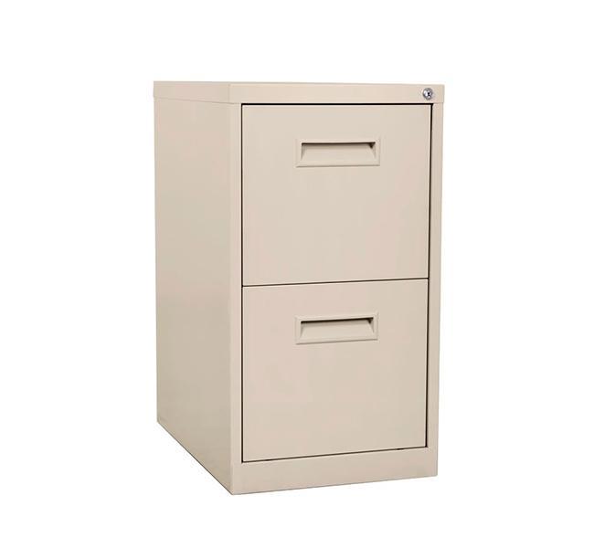 Archivero móvil metálico de 2 gavetas