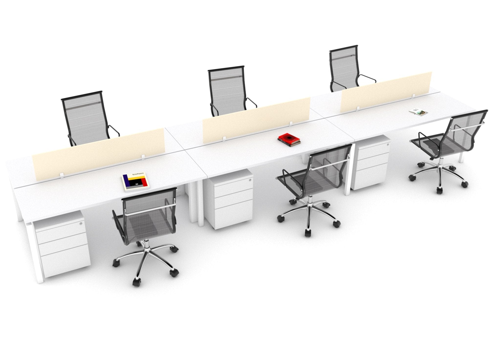 Escritorio operativo para 6 personas