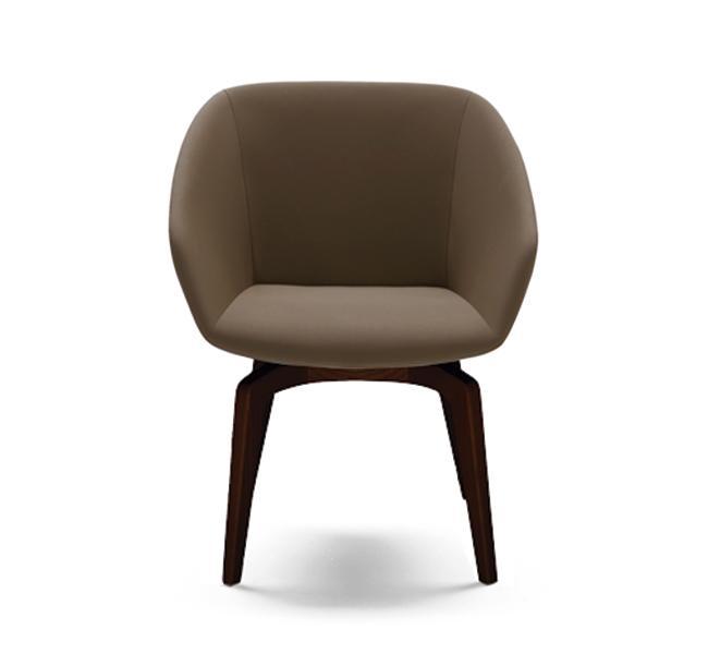 Sillón breck labenze base de madera