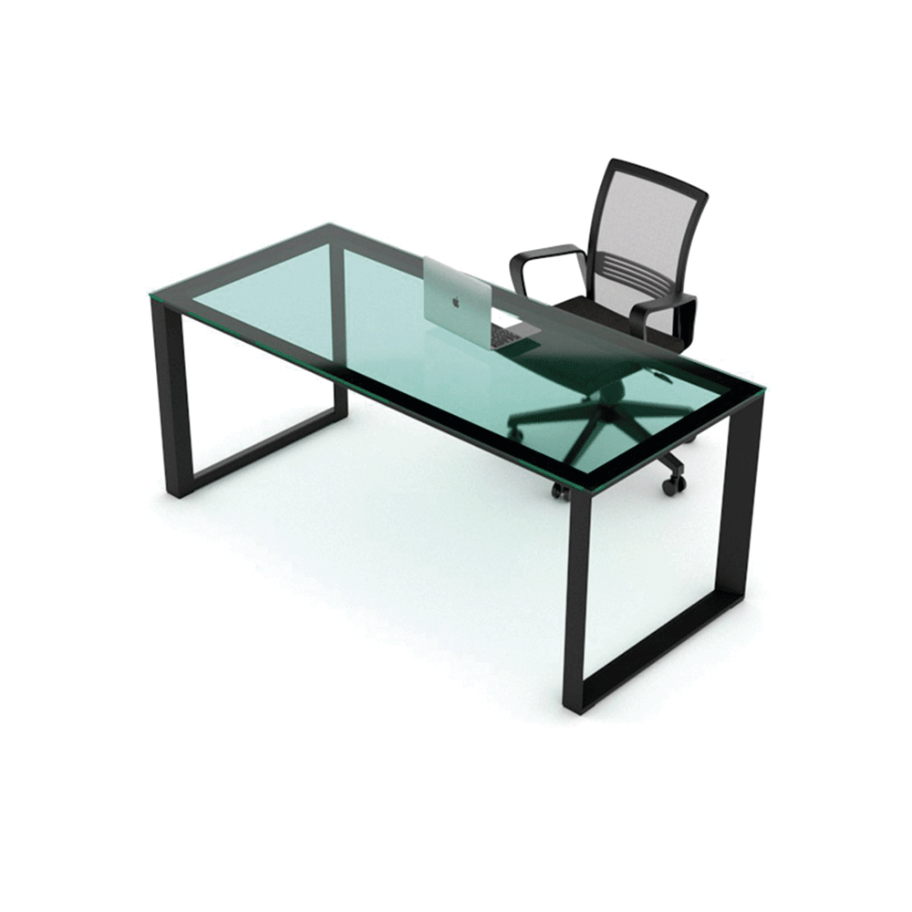 Escritorio Itamoby Glassy de cristal transparente 100x60 cm