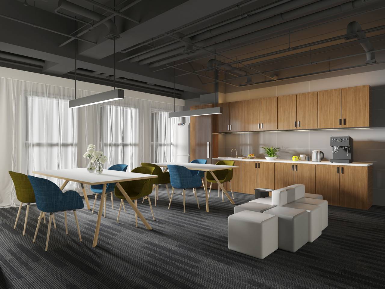 Silla de Visita Fabric Row Bratti