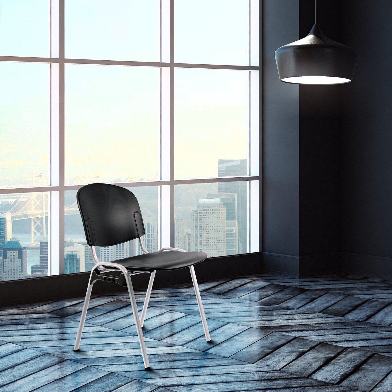 Silla de Visita Italiana en Polipropileno RE-1068 Reqüiez