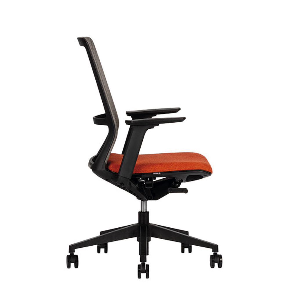 Silla Sense Respaldo Bajo Black Techno