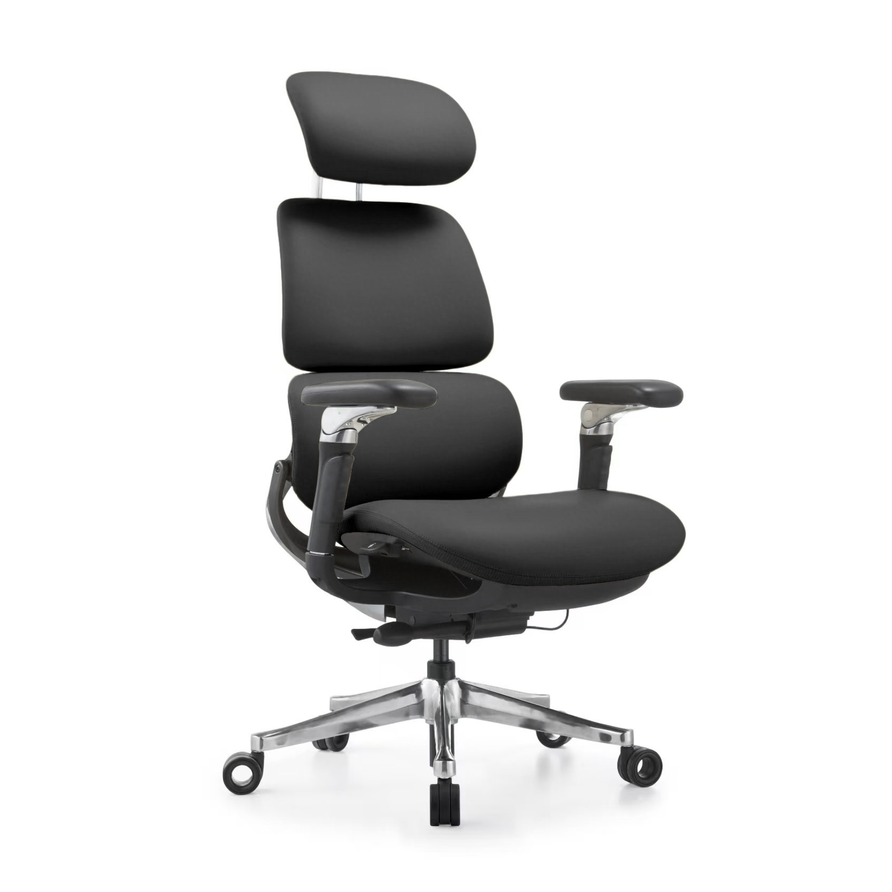 Silla Ejecutiva TH16 Vinipiel Negro y Base Cromada