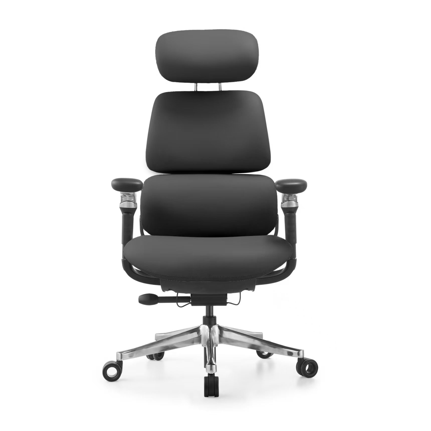 Silla Ejecutiva TH16 Vinipiel Negro y Base Cromada