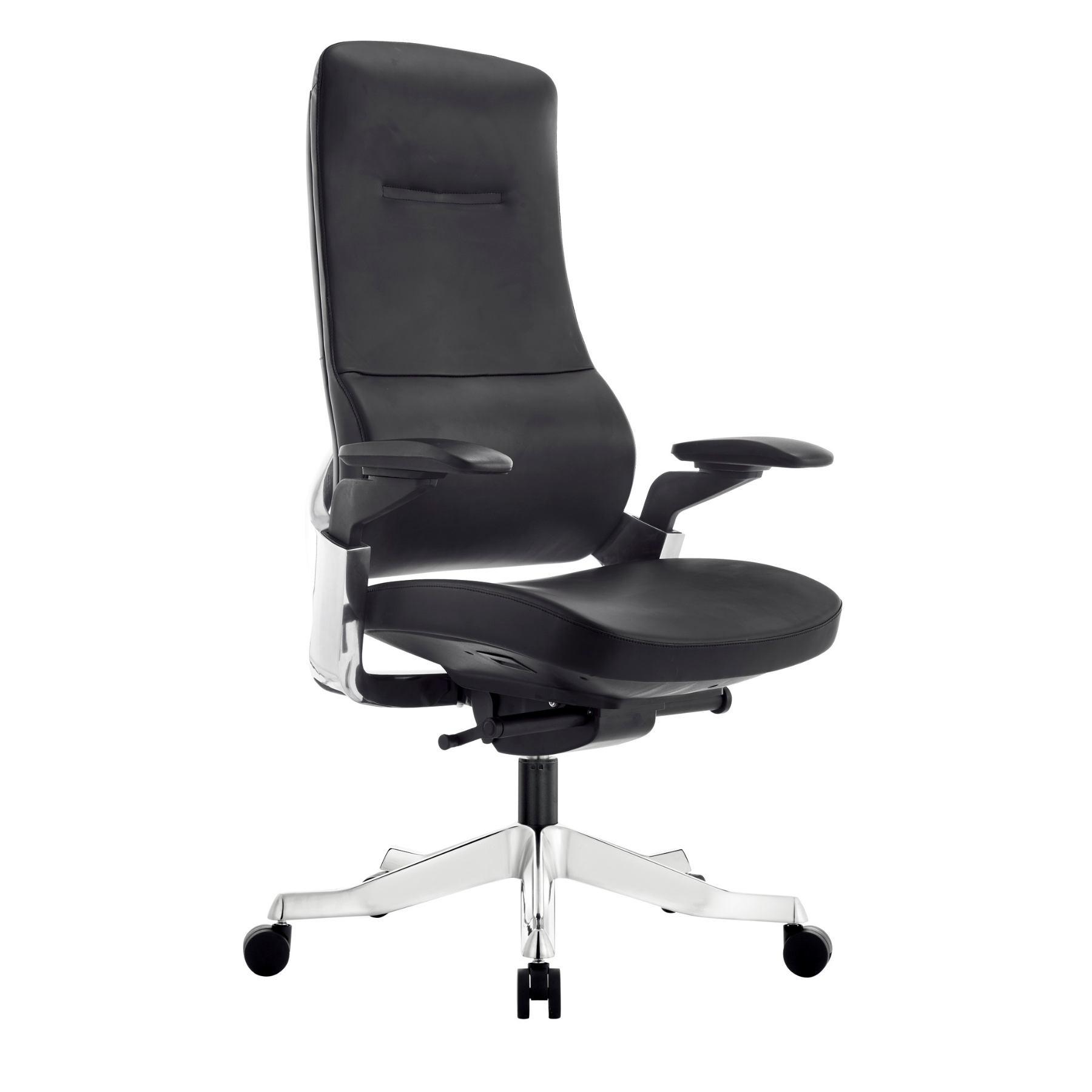 Silla Ejecutiva TA01 Vinipiel Negro y Base Cromada